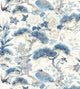 Scalamandre Shenyang Linen Print Porcelain Fabric SC 000216601