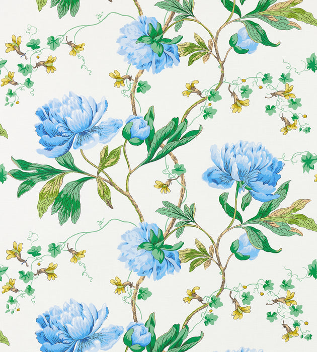 Scalamandre Isadora Print Bluebonnet Fabric SC 000216650