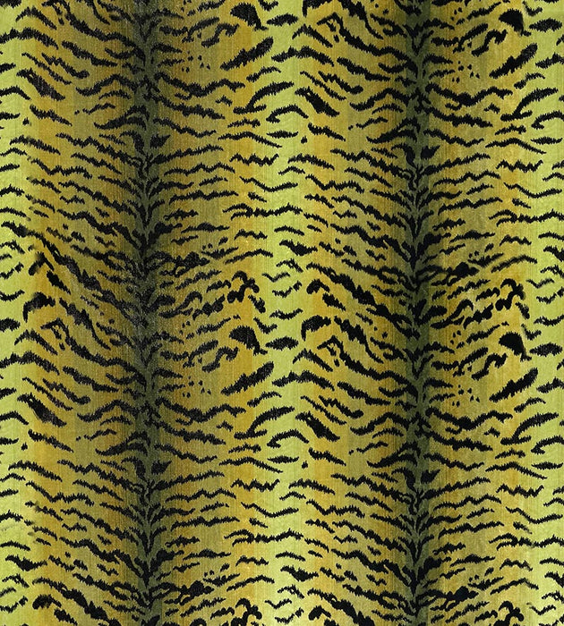 Scalamandre Tigre Greens & Black Fabric SC 000226167MMA