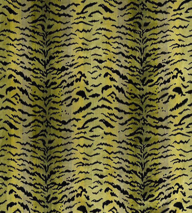 Scalamandre Tigre Greens & Black Fabric SC 000226167MMA