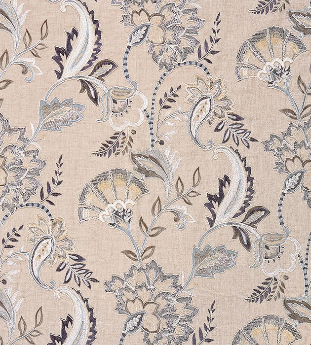 Scalamandre Adara Embroidery Flax Fabric SC 000227036