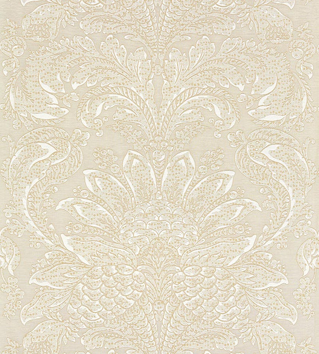 Scalamandre Carlotta Damask Fog Fabric SC 000227081