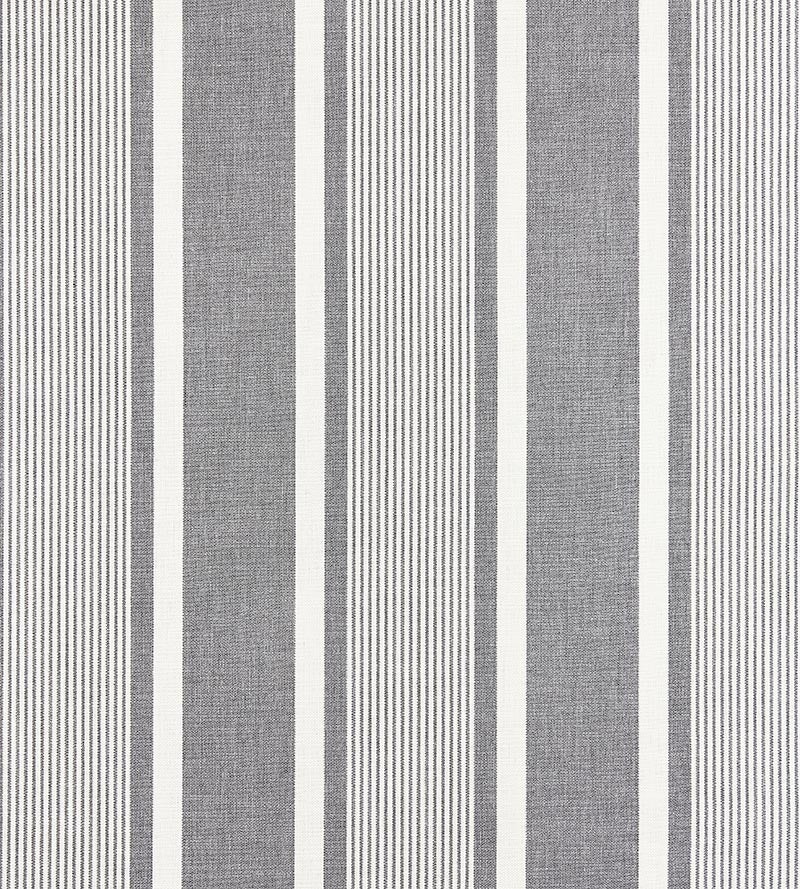 Scalamandre Wellfleet Stripe Zinc Fabric SC 000227111