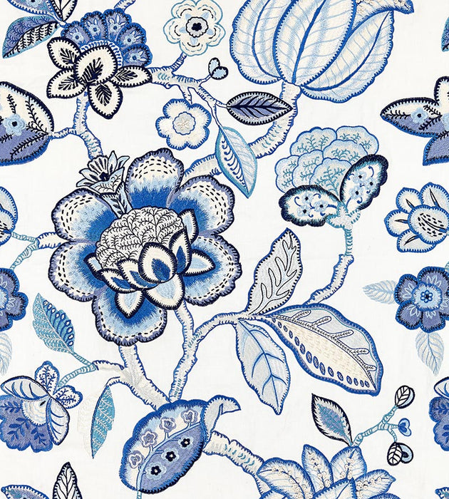 Scalamandre Coromandel Embroidery Porcelain Fabric SC 000227126