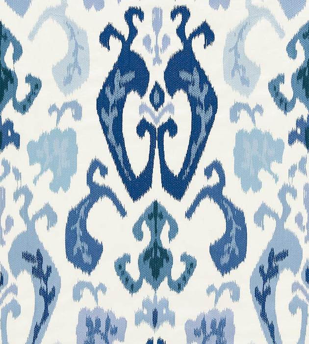 Scalamandre Mandalay Ikat Embroidery Porcelain Fabric SC 000227172