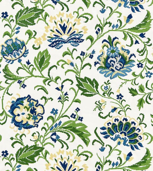 Scalamandre Delphine Embroidery Jardin Fabric SC 000227173