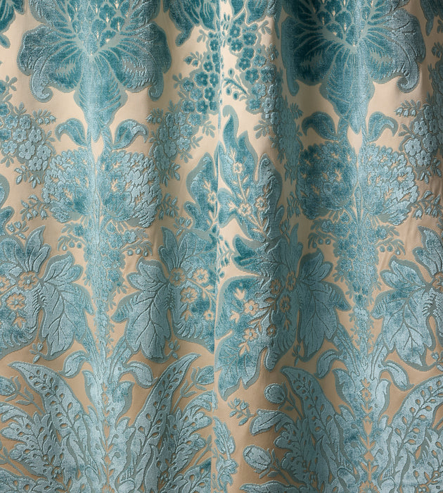 Scalamandre Regis Velvet Damask Azure Fabric SC 000227321