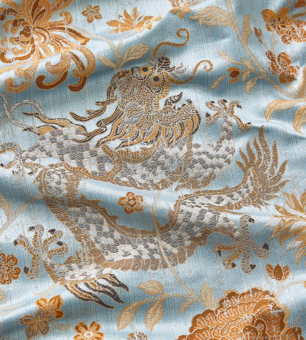 Scalamandre Dragon Tableau Copper Sky Fabric SC 000227327