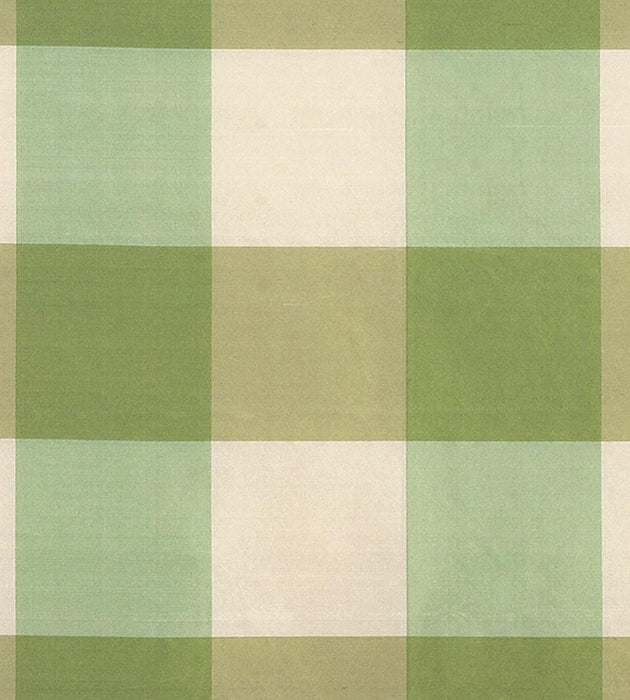 Scalamandre Woodland Check Green & Ivory Fabric SC 000236291