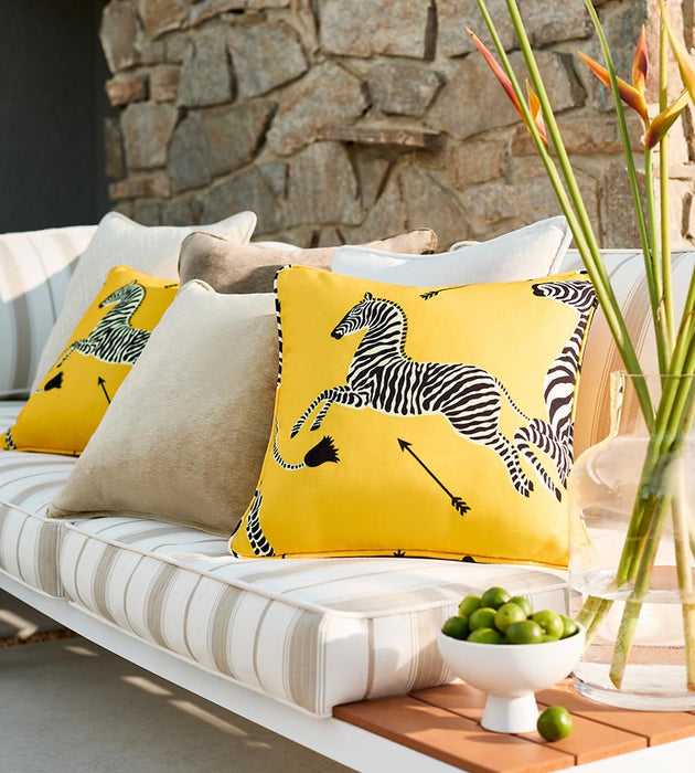 Scalamandre Zebras - Outdoor Yellow Fabric SC 000236378