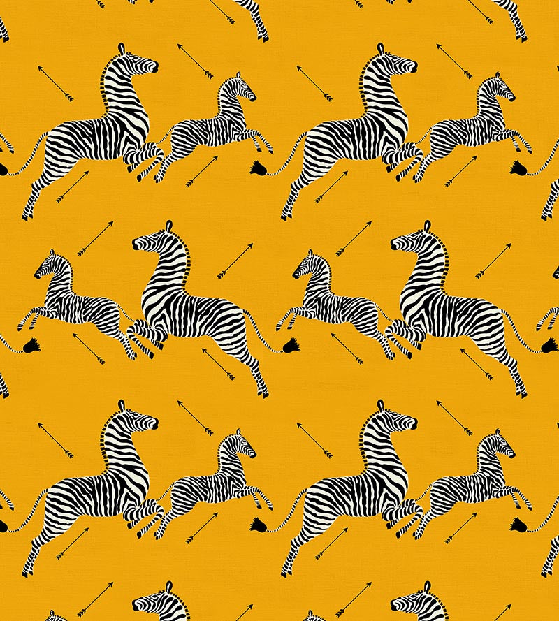 Scalamandre Zebras - Outdoor Yellow Fabric SC 000236378