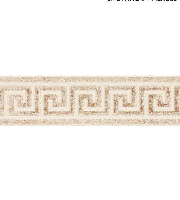 Scalamandre Greek Key Velvet Tape Fawn Trim Sample SC 0002T3279