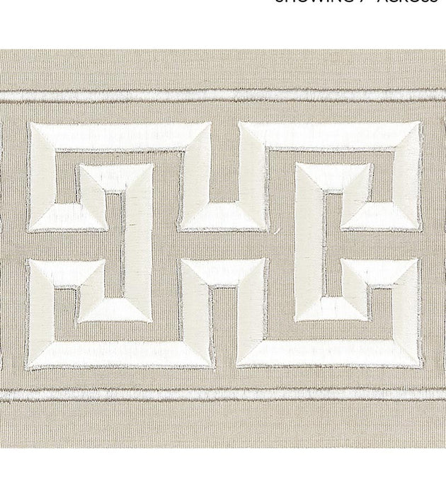 Scalamandre Imperial Embroidered Tape Pearl Grey Trim SC 0002T3280