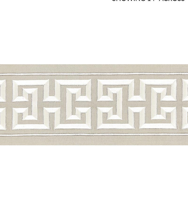 Scalamandre Imperial Embroidered Tape Pearl Grey Trim SC 0002T3280