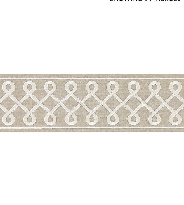 Scalamandre Soutache Embroidered Tape Pearl Grey Trim SC 0002T3281