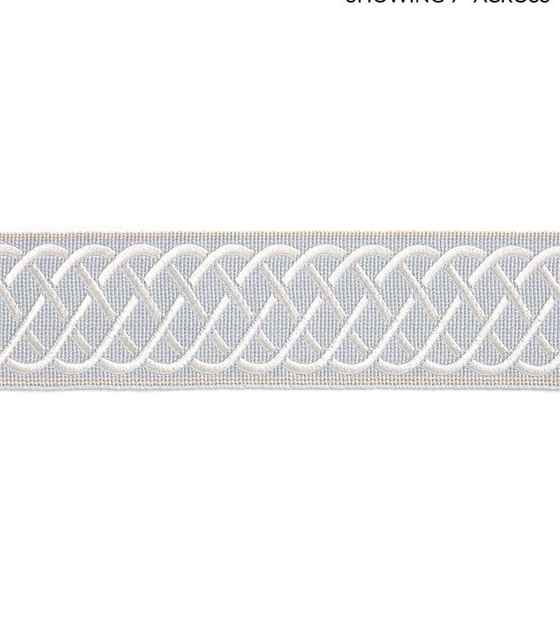 Scalamandre Helix Embroidered Tape Mineral Trim Sample SC 0002T3284