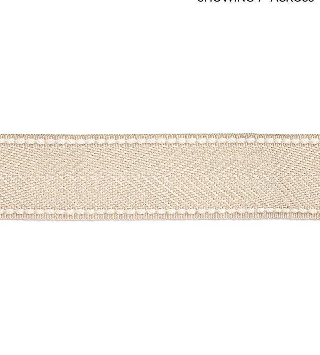 Scalamandre Montauk Herringbone Tape Linen Trim Sample SC 0002T3285