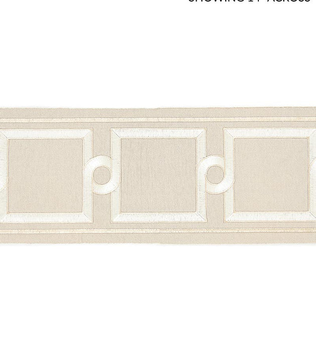 Scalamandre Square Link Embroidered Tape Sand Trim SC 0002T3287