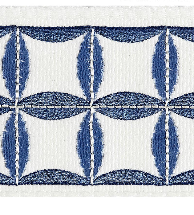 Scalamandre Fiori Embroidered Tape Delft Trim SC 0002T3288