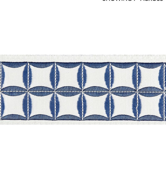 Scalamandre Fiori Embroidered Tape Delft Trim SC 0002T3288