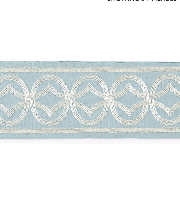 Scalamandre Athena Embroidered Tape Sky Trim SC 0002T3305