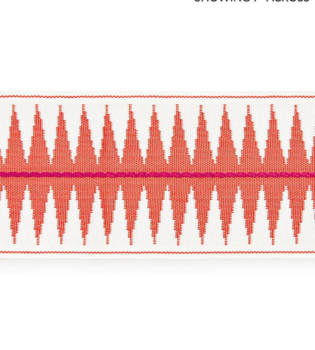 Scalamandre Soleil Tape Coral Trim Sample SC 0002T3308