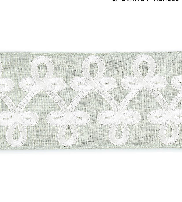 Scalamandre Empress Embroidered Tape Mineral Trim SC 0002T3321