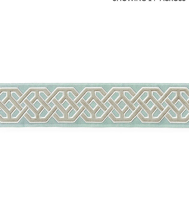 Scalamandre Beaufort Velvet Tape Aquamarine Trim SC 0002T3322