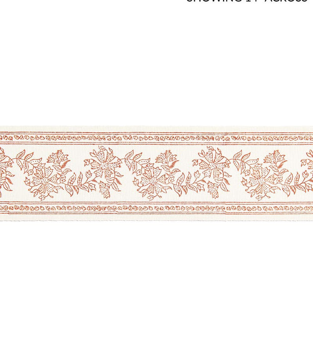 Scalamandre Citra Block Print Tape Coral Spice Trim SC 0002T3327