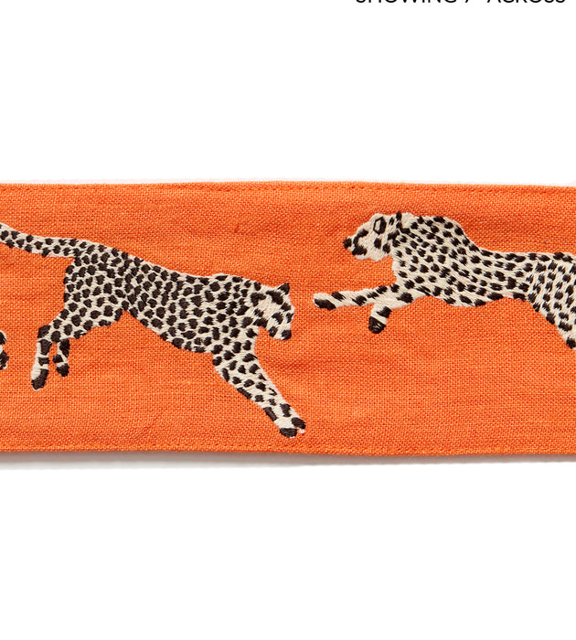 Scalamandre Leaping Cheetah Embrdry Tape Clementine Trim SC 0002T3331