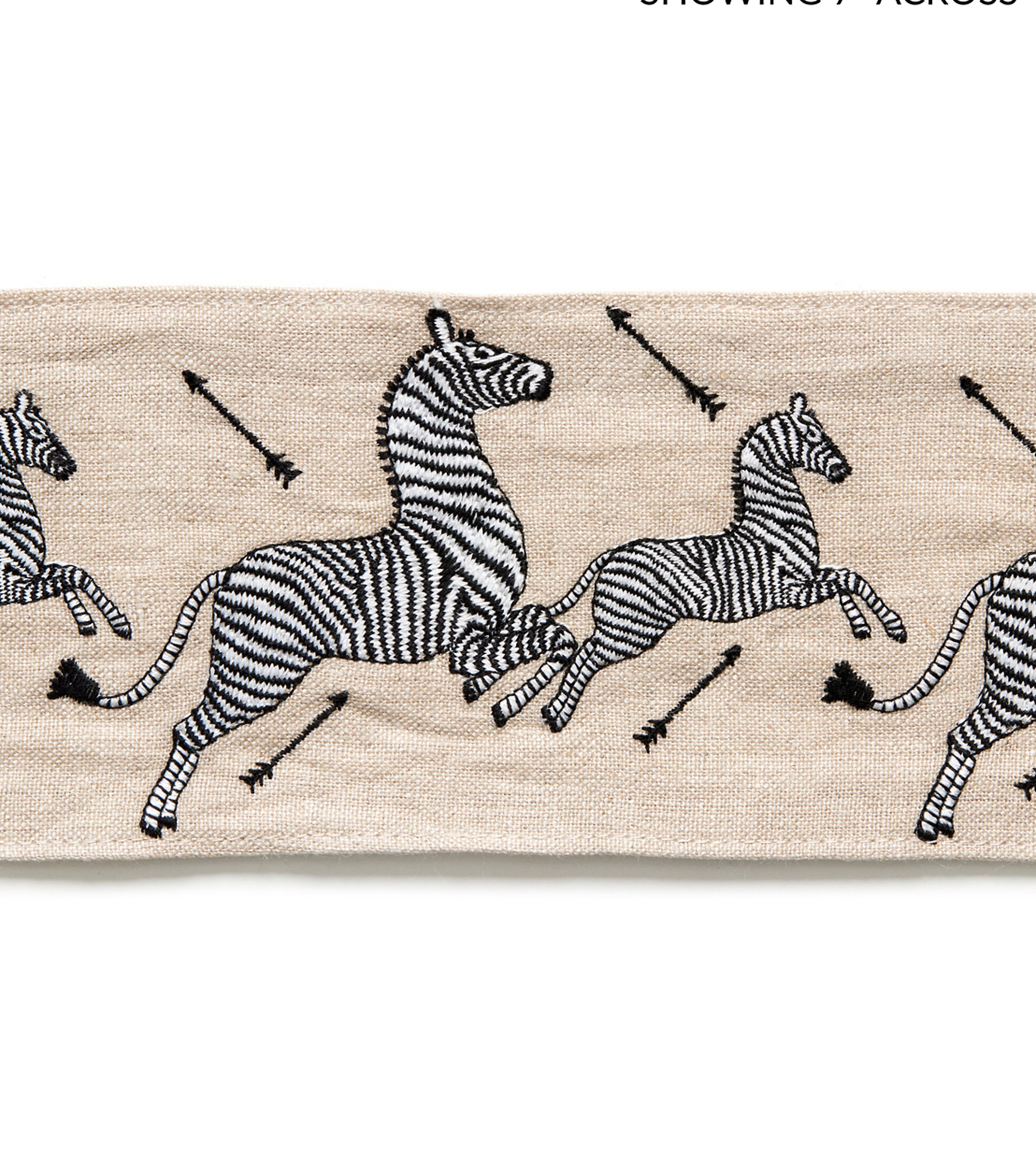 Scalamandre Zebras Embroidered Tape Linen Trim SC 0002T3332