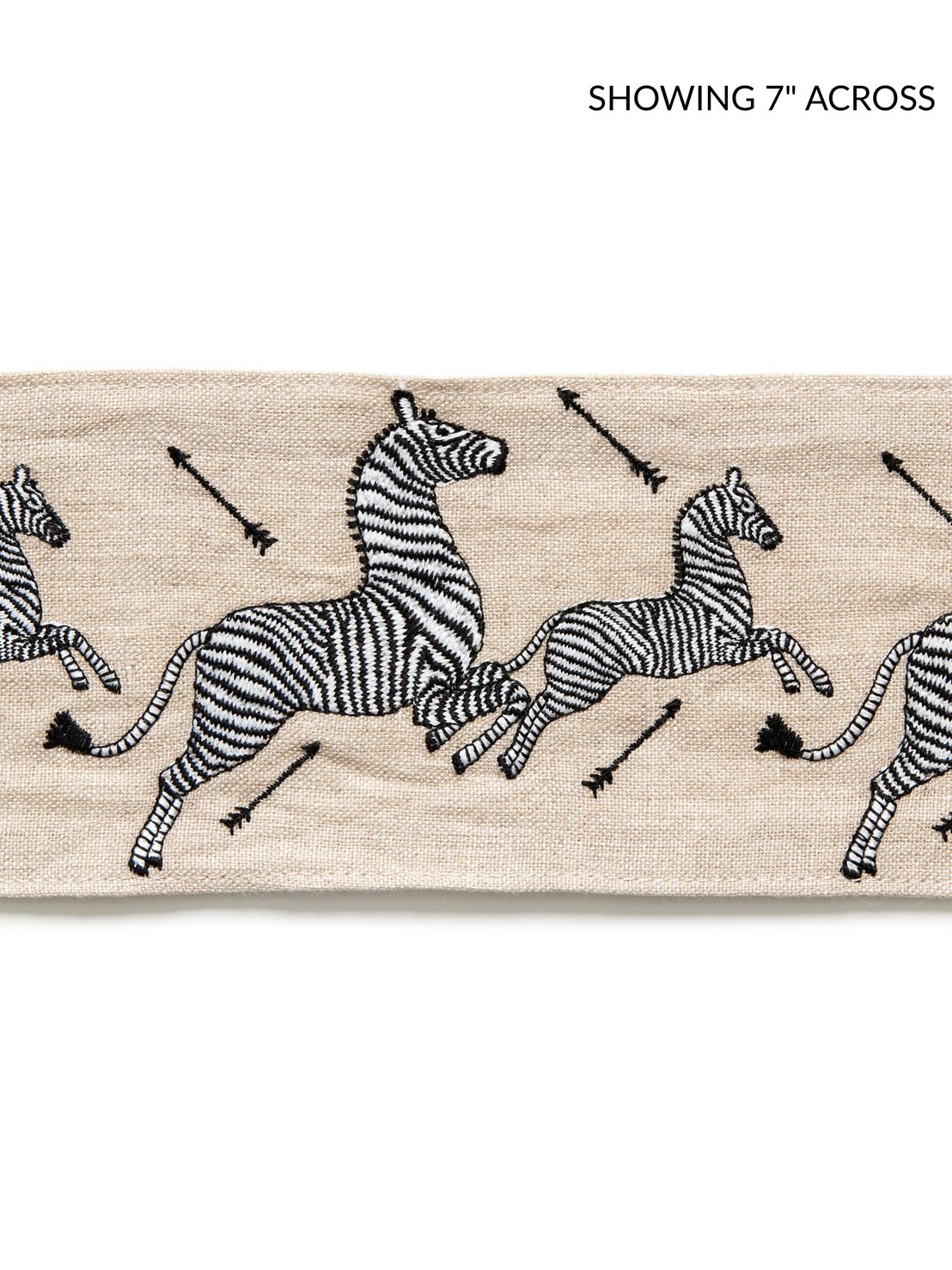 Scalamandre Zebras Embroidered Tape Linen Trim SC 0002T3332