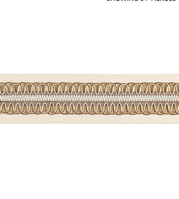 Scalamandre Colette Braided Tape Bisque Trim Sample SC 0002V1242