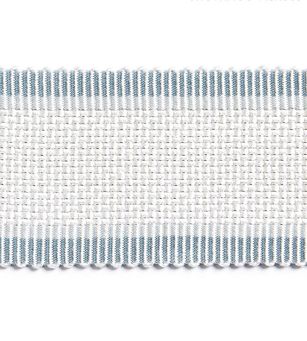 Scalamandre Odeon Shimmer Braid Blue Ice Trim Sample SC 0002V1249