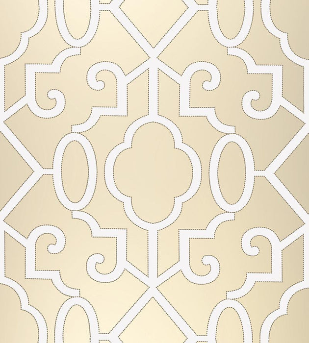 Scalamandre Ming Fretwork WP Champagne Wallpaper SC 0002WP88356