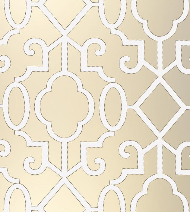 Scalamandre Ming Fretwork WP Champagne Wallpaper SC 0002WP88356