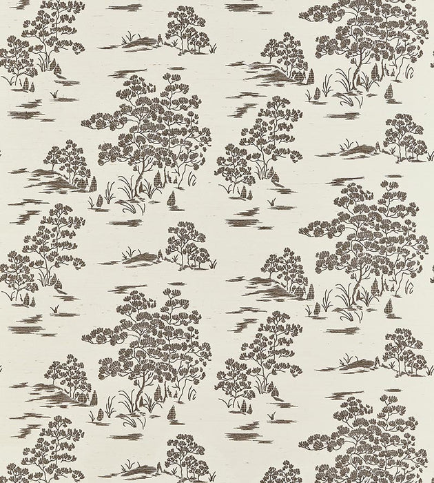 Scalamandre Katsura Embroidered Toile Bark Wallpaper SC 0002WP88445