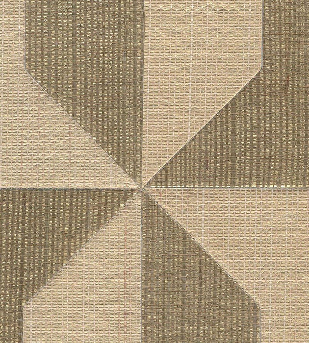 Scalamandre Mezzo - Sisal Champagne & Galleon Gold Wallpaper SC 0002WP88463