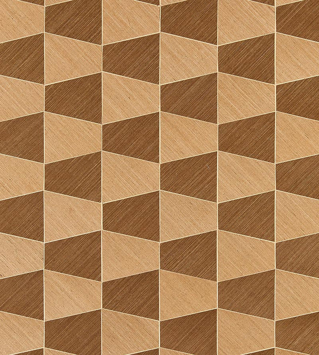 Scalamandre Staccato - Sisal Bisque & Brunette Wallpaper Sample SC 0002WP88465