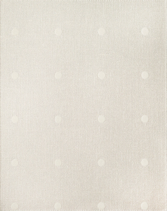 Scalamandre Rivet Flocked Wallcovering Cream Wallpaper Sample SC 0002WP88541