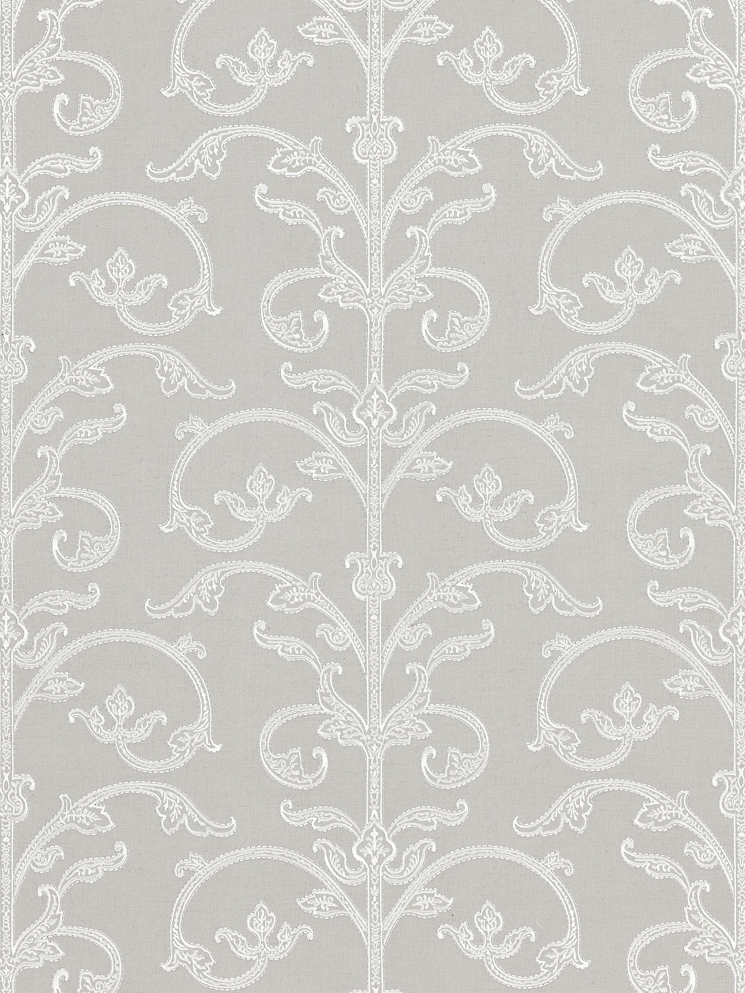 Scalamandre Saxony Scroll Steel Wallpaper SC 0002WP88558