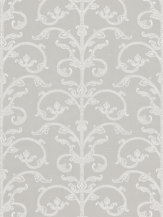 Scalamandre Saxony Scroll Steel Wallpaper SC 0002WP88558