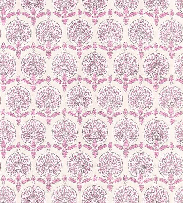 Scalamandre Karanfil Block Print Wallpaper Rose Petal Wallcovering Sample SC 0002WP88560