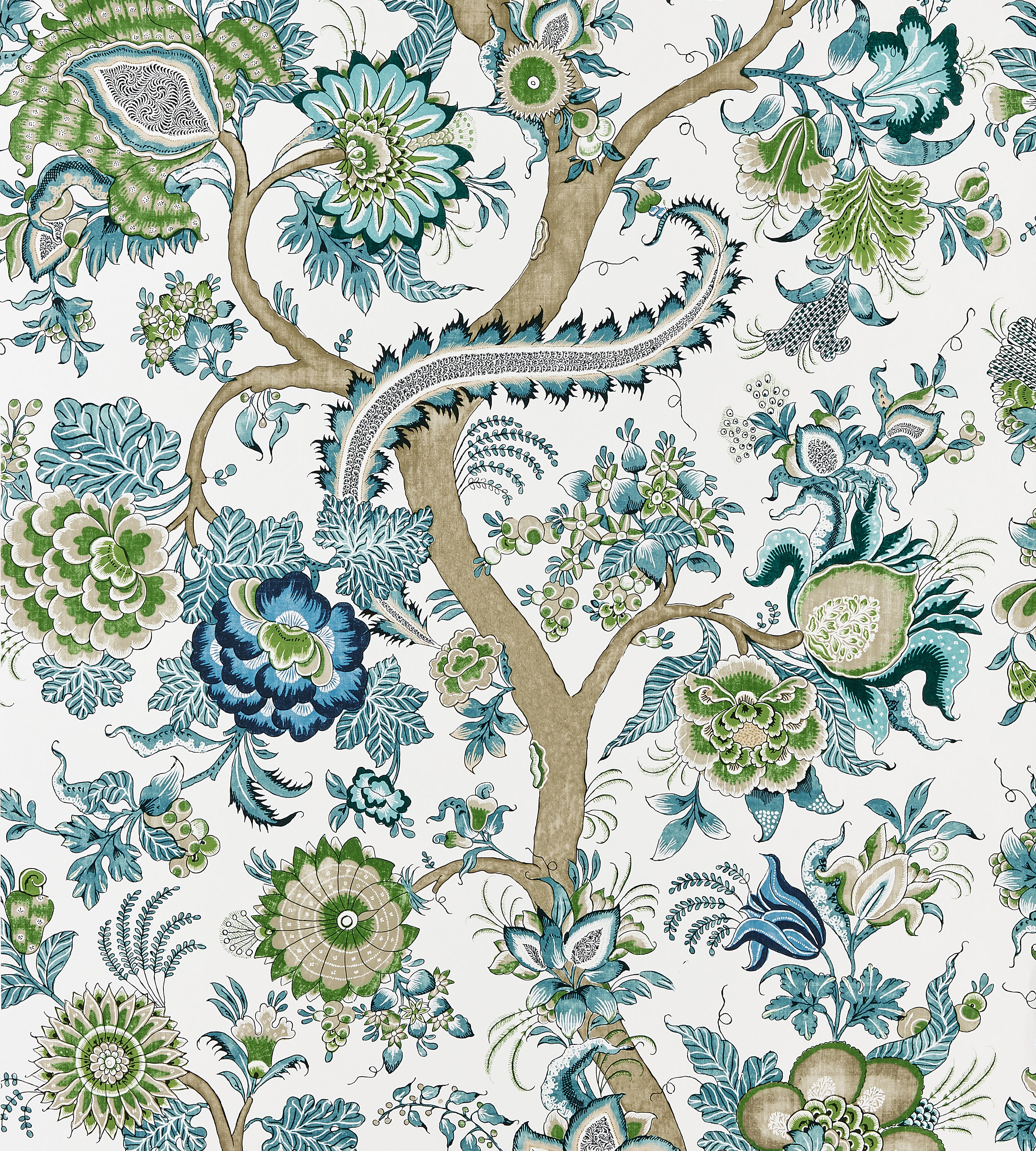 Scalamandre Metropolitan Palampore Aegean Wallcovering SC 0002WP88561