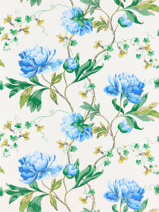 Scalamandre Isadora Bluebonnet Wallpaper Sample SC 0002WP88562