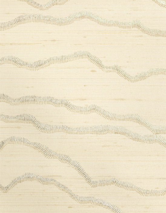 Scalamandre Dipti Ivory Wallpaper Sample SC 0002WP88573