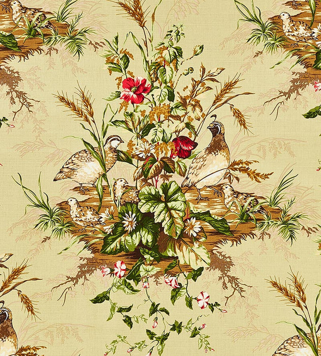 Scalamandre Edwin'S Covey Linen Print Multi On Willow Fabric SC 000316310