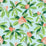 Scalamandre Rhododendron - Outdoor Coral On Aqua Fabric SC 000316454M