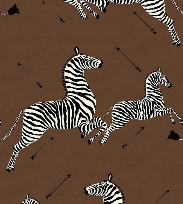 Scalamandre Zebras - Fabric Safari Brown Fabric SC 000316496M