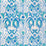 Scalamandre Greystone Blues On Cream Fabric SC 000316527